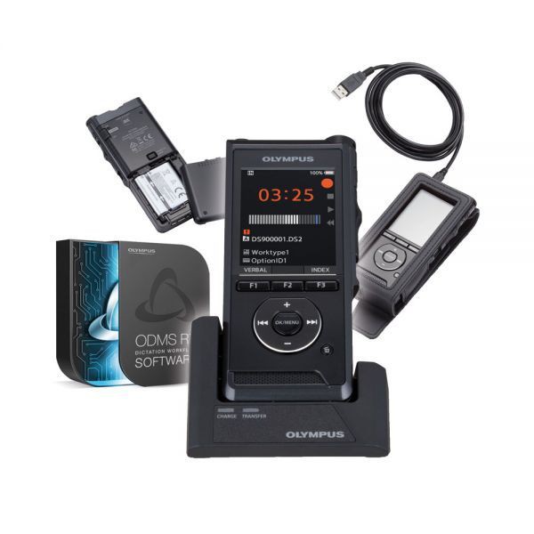 Olympus DS-9000 Premium Kit mit Schiebeschalter und der Software ODMS 7