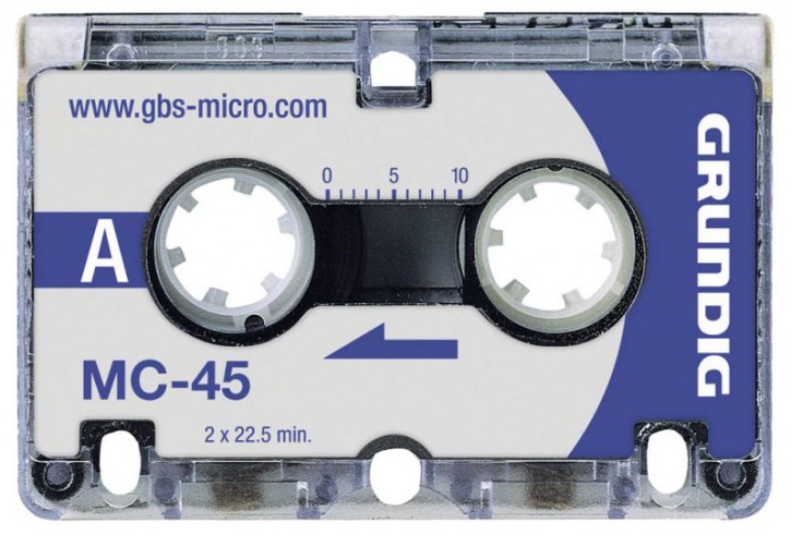 Original Grundig  Microcassette MC45, 3er Pack