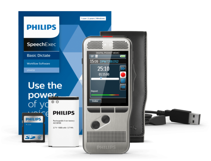 Philips DPM 7200/02 Pocket Memo Digitales Diktiergerät