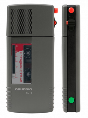 Grundig Sh 10 Set, Diktiergerät Stenorette + Zubehör