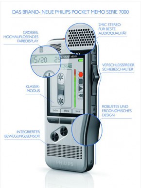 Philips DPM 7000/02 Pocket Memo Digitales Diktiergerät