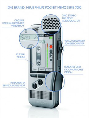 Philips DPM 7200/02 Pocket Memo Digitales Diktiergerät